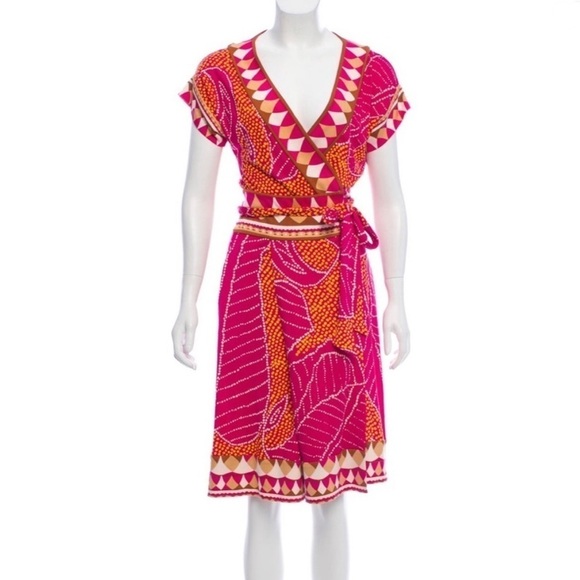 Diane Von Furstenberg Nalia Silk Jersey Wrap Dress - Picture 2 of 8